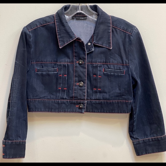 Torn Short Denim Jacket - Picture 1 of 9